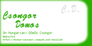 csongor domos business card