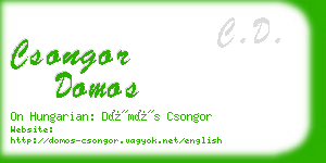 csongor domos business card